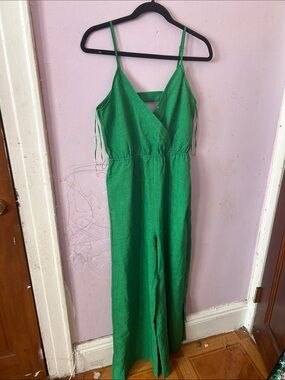 Flying Tomato Emerald Green Wide-Leg Jumpsuit